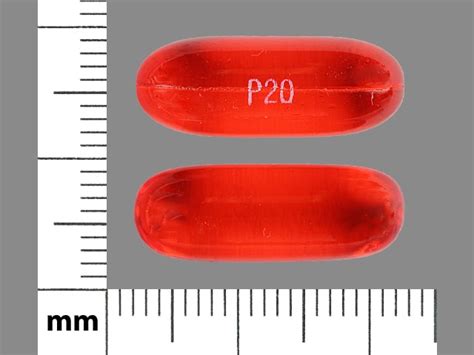 Pill Finder P20 Red Elliptical Oval