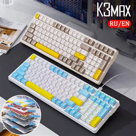 Teclado Mec Nico Fio Para Jogos Retroilumina O De Luz RGB Hot Swap Gamer USB