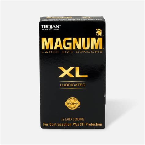 Trojan Lubricated Latex Condoms Magnum Xl Extra Large 12 Ct