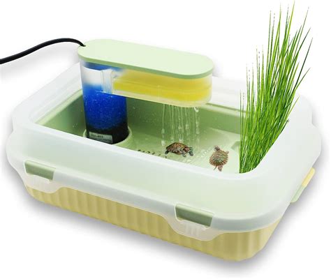 FOUDOUR Kit de hábitat de tortuga para acuario con plataforma para