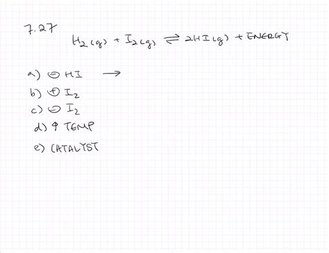 SOLVED Assume That The Following Exothermic Reaction Is At Equilibrium