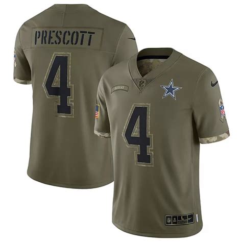 Youth Nike Dak Prescott Olive Dallas Cowboys 2022 Salute To Service