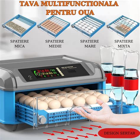 Автоматичен инкубатор за яйца с дисплей за температура, влажност и ...