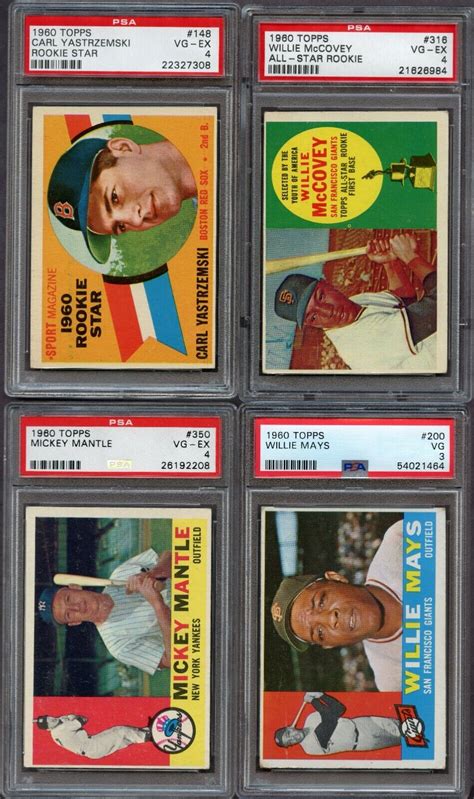 Topps Baseball Complete Set Yastrzemski Mccovey Hof Rc Mantle Mays