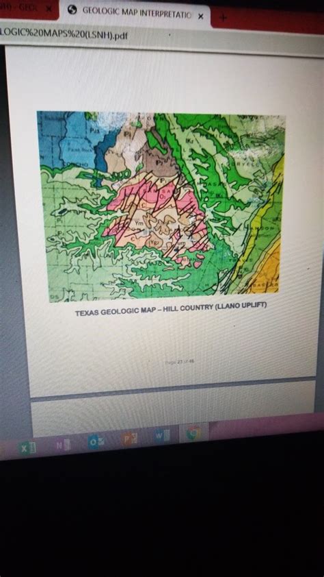 Solved Texas Geologic Map Hill Country Llano Uplift The