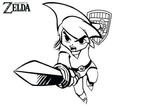 Zelda Wind Waker Coloring Pages Finer