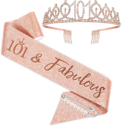 Amazon Brt Bearingshui Th Birthday Sash And Tiara For Woman