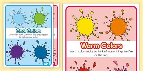 Warm And Cool Colors Posters For K 2nd Grade Twinkl