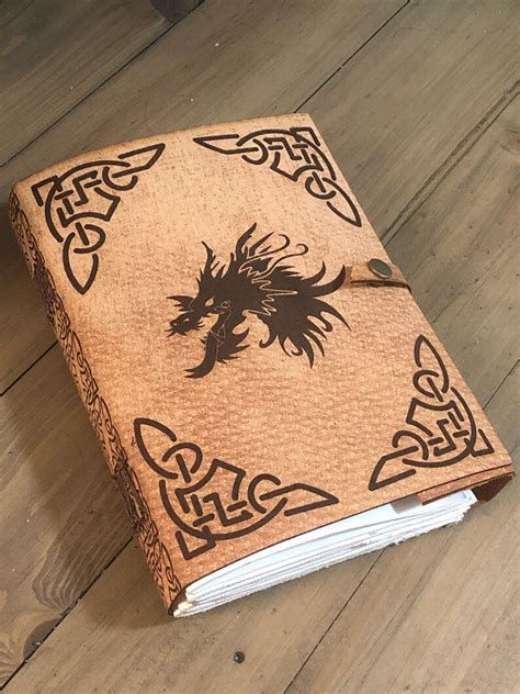 Leather Bound Spell Book Dnd Leather Journal Campaign Etsy