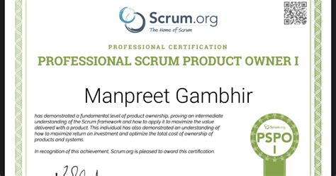 Manpreet Gambhir S Space How To Pass Professional Scrum Product Owner