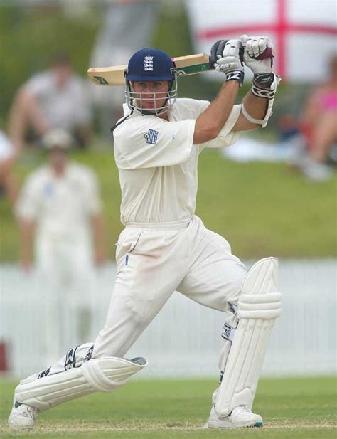 Michael Vaughan Hits A Powerful Square Drive To The Boundary