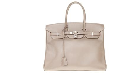 Herm S Birkin Bicolore En Epsom Taupe Int Rieur Bleu Garniture En