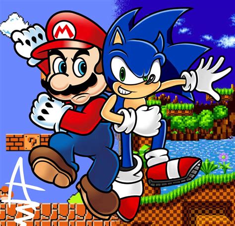 Mario vs Sonic by Angelepic on DeviantArt