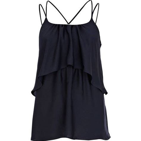 River Island Navy Layered Multi Strap Cami Top Layering Tank Tops