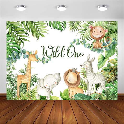 Buy Avezano Safari Animals Wild One Backdrop For Boy Jungle Safari