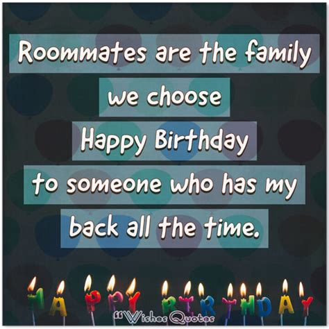 Birthday Wishes For Roommate By WishesQuotes