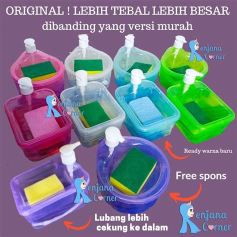 Jual Tempat Sabun Cuci Piring Viral Unik Wadah Sacupir Bulat Kotak