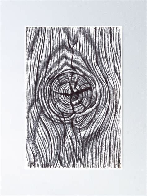 "Wood Knot - Wood Grain Drawing" Poster for Sale by Michelebuttons ...