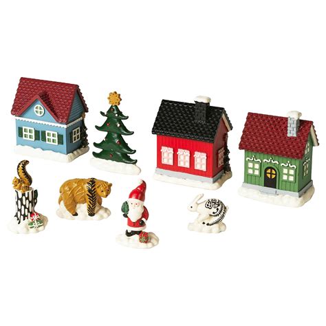 VINTERFINT Christmas Decoration Set Of 8 Winter Village IKEA IKEA CA