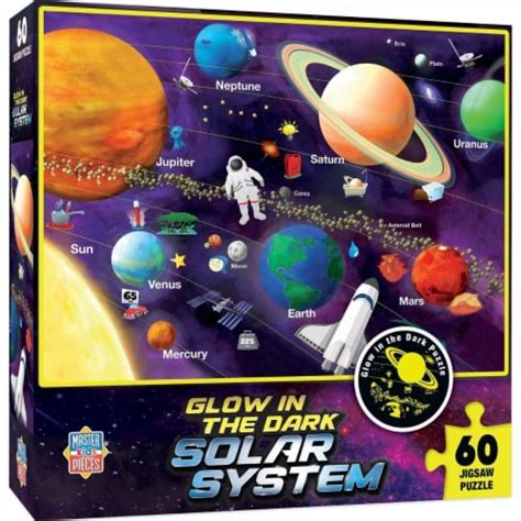 Masterpieces Glow In The Dark - Solar System 60 Piece Jigsaw Puzzle, 1 ...