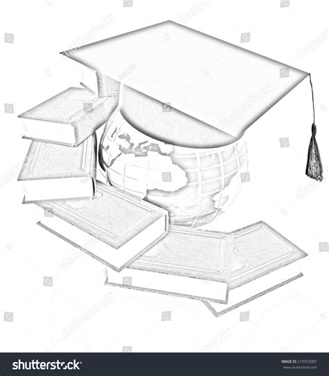 Global Education Pencil Drawing Stock Illustration 219553087 | Shutterstock