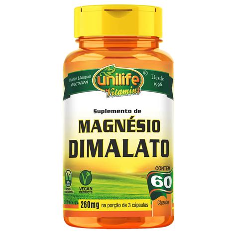 Magnésio Dimalato 60 caps Unilife Vitamins Meu Mundo Fit