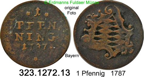 Altdeutschland Bayern Pfennig Bayern Karl Theodor S