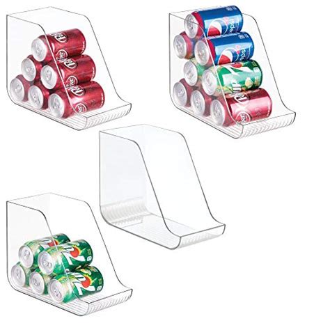 Mdesign Large Plastic Standing Popsoda Can Dispenser Storage Organizer