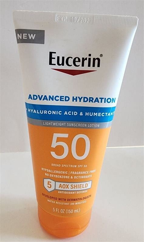 Eucerin Sun Advanced Hydration Spf Sunscreen Lotion Fl Oz