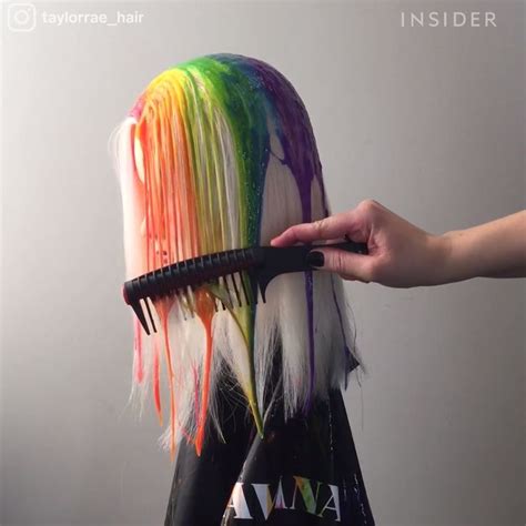 Drip Dyeing Creates Awesome Hair Designs Video Dyed Hair Drip Dye