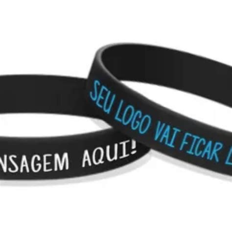 Pulseira De Silicone Personalizada Unidades Elo