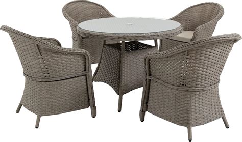 Outsunny Pieces Luxury Pe Rattan Dining Sets With Cushion Outdoor