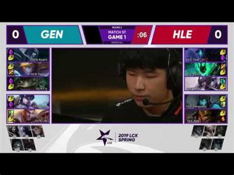 GEN Vs HLE Highlights Game 1 LCK Spring 2019 W6D4 Gen G Vs Hanwha Life