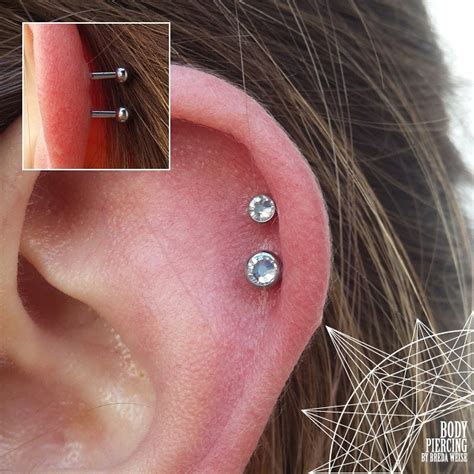 Body Piercing By Breda Weise — Double Helix Piercing