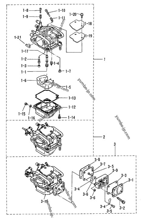 Diagram For Carburetor For Tohatsu M50d2 50 Hp Outboard Motor