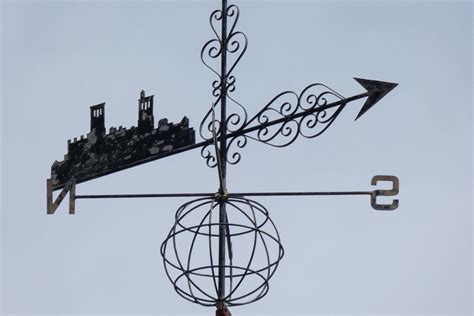 veleta  indica la direccion del viento en lo alto de una azotea