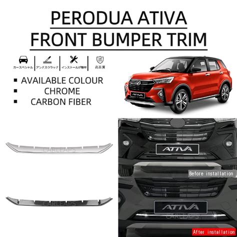 TCS Perodua Ativa Front Bumper Trim Garnish Accessories Shopee Malaysia