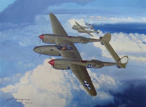 Original P-38 Lightning Painting