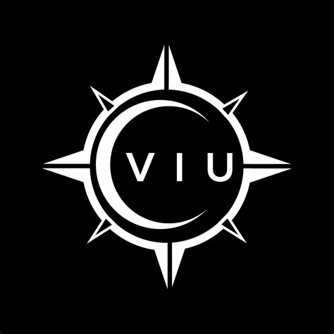 VIU abstract technology logo design on Black background. VIU creative ...