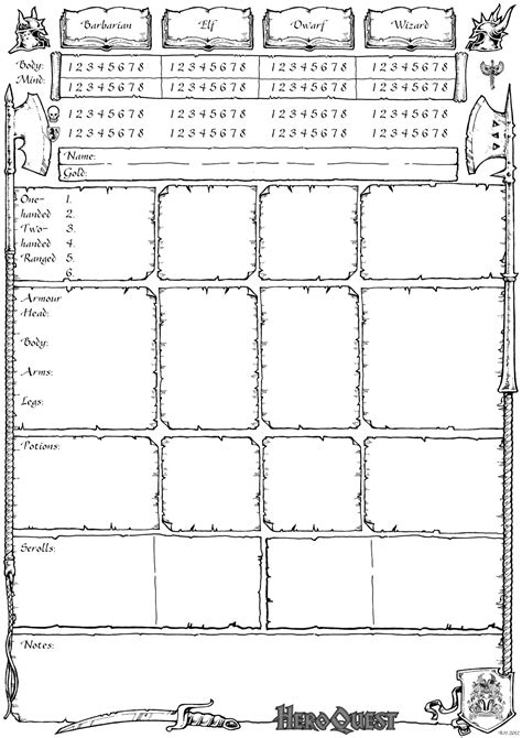 Heroquest Printable Printable Word Searches