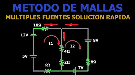 M Todo De Mallas M Ltiples Fuentes Solucion Rapida Ejercicio Youtube