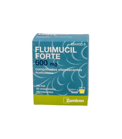 Fluimucil Forte 600 Mg 20 Comprimidos Efervescentes Envío 24 48h