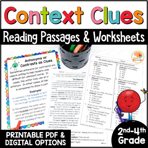 Context Clues Reading Passages For 2nd 3rd And 4th Grade