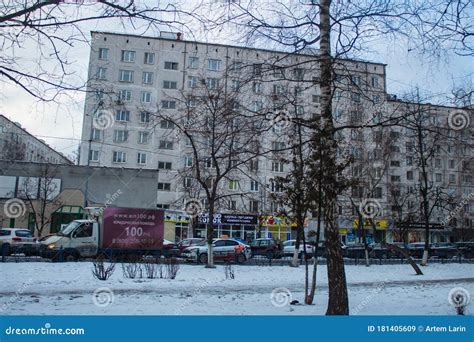 Walk Along the February Prospect of Korolev in the City of Korolev ...