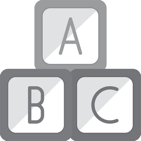 Abc Flat Greyscale 9919008 Vector Art at Vecteezy