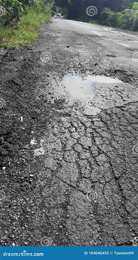 The Rural Roads Deteriorate Stock Image Image Of Surface Background