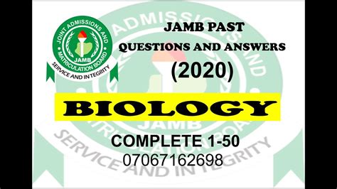 Jamb Biology Prep Jamb Biology Past Questions And Answers