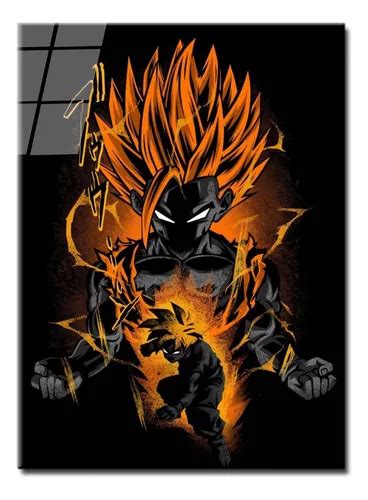 Cuadro Metalico Gohan Neon Dragon Ball Aluminio 40x60 Arte Meses Sin