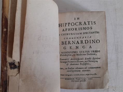 Hippocrates In Hippocratis Aphorismos Medicine 1727 Catawiki