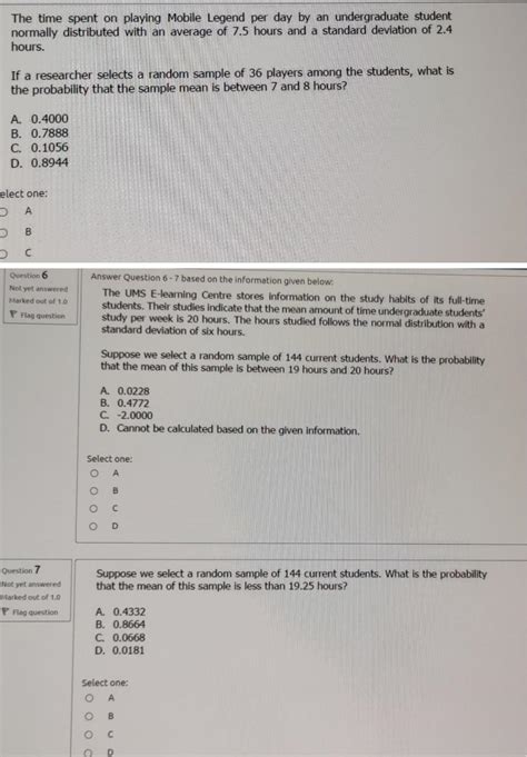 Solved Estion Yet Answered Ked Out Of The Mean Of All Chegg